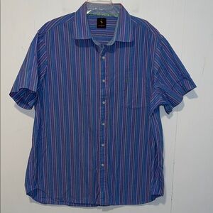 Tailorbyrd Multicolor Striped Button Down Shirt